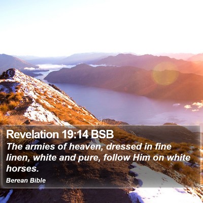 Revelation 19:14 BSB Bible Verse Image