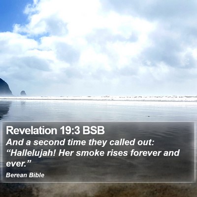 Revelation 19:3 BSB Bible Verse Image