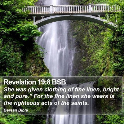 Revelation 19:8 BSB Bible Verse Image