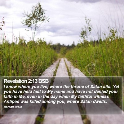 Revelation 2:13 BSB Bible Verse Image