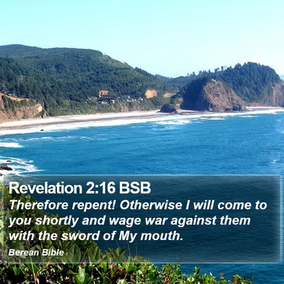 Revelation 2:16 BSB Bible Verse Image
