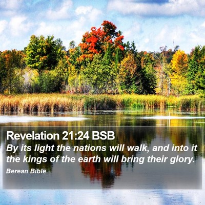Revelation 21:24 BSB Bible Verse Image