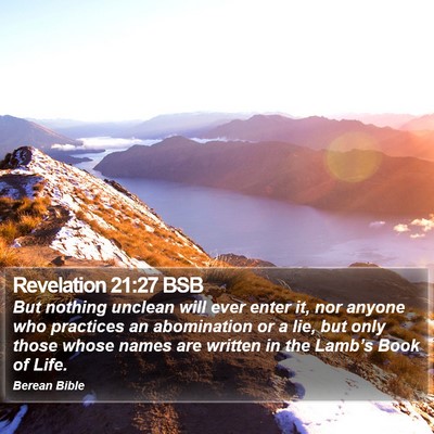 Revelation 21:27 BSB Bible Verse Image