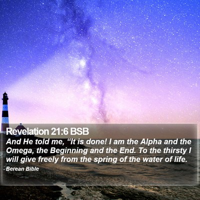 Revelation 21:6 BSB Bible Verse Image