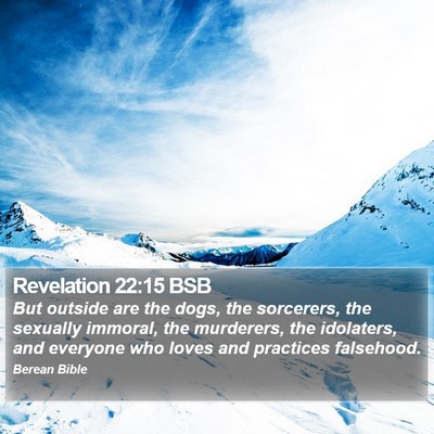 Revelation 22:15 BSB Bible Verse Image