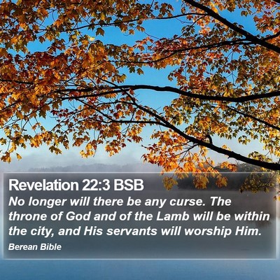 Revelation 22:3 BSB Bible Verse Image