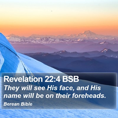 Revelation 22:4 BSB Bible Verse Image