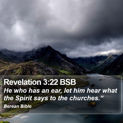 Revelation 3:22 BSB Bible Verse Image