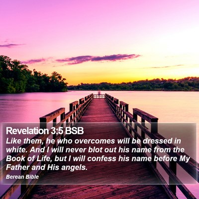Revelation 3:5 BSB Bible Verse Image