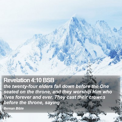 Revelation 4:10 BSB Bible Verse Image