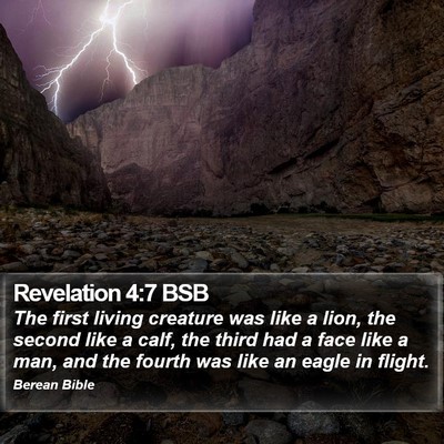 Revelation 4:7 BSB Bible Verse Image