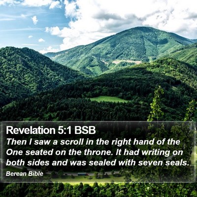 Revelation 5:1 BSB Bible Verse Image