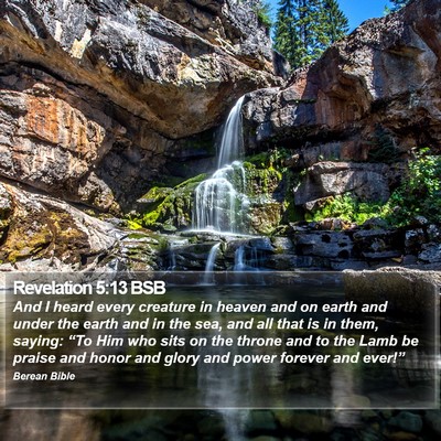 Revelation 5:13 BSB Bible Verse Image