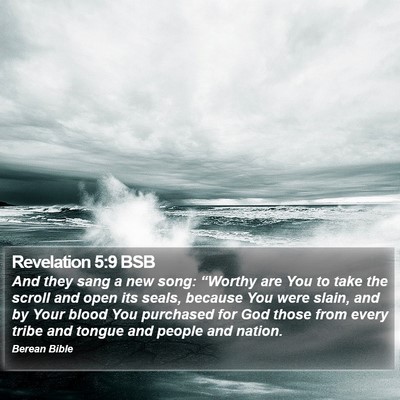 Revelation 5:9 BSB Bible Verse Image