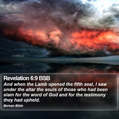 Revelation 6:9 BSB Bible Verse Image