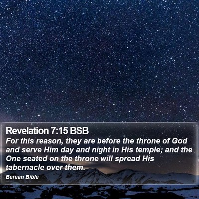 Revelation 7:15 BSB Bible Verse Image