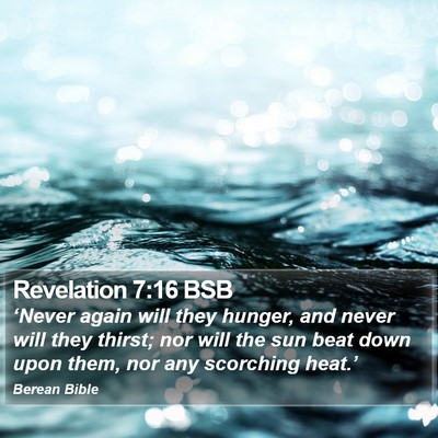 Revelation 7:16 BSB Bible Verse Image