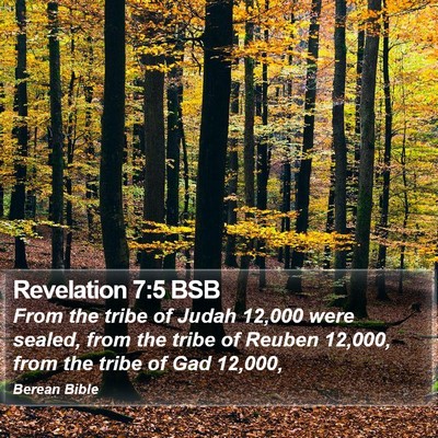 Revelation 7:5 BSB Bible Verse Image