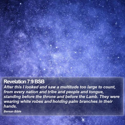 Revelation 7:9 BSB Bible Verse Image