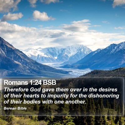 Romans 1:24 BSB Bible Verse Image