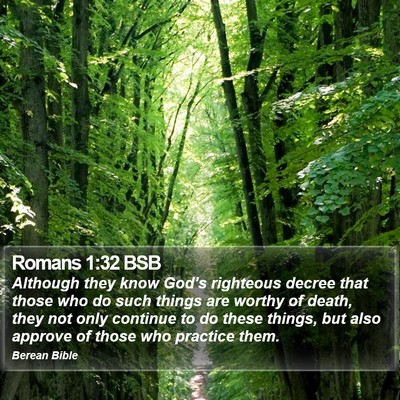 Romans 1:32 BSB Bible Verse Image