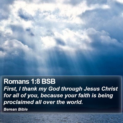 Romans 1:8 BSB Bible Verse Image