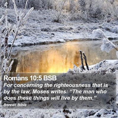 Romans 10:5 BSB Bible Verse Image