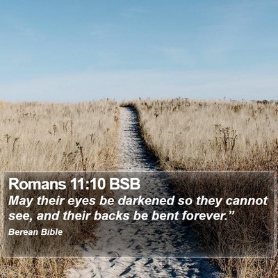 Romans 11:10 BSB Bible Verse Image