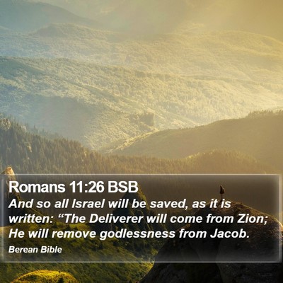 Romans 11:26 BSB Bible Verse Image