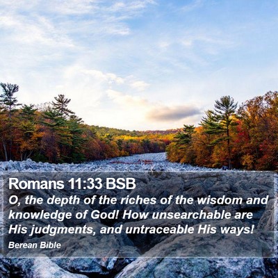 Romans 11:33 BSB Bible Verse Image