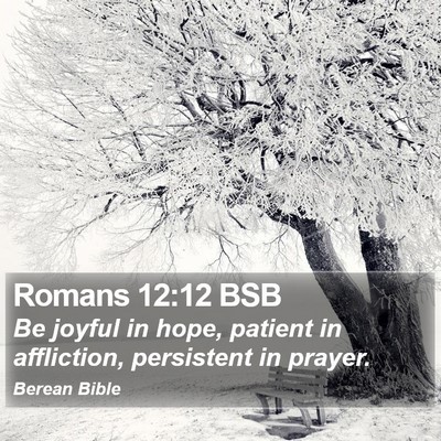 Romans 12:12 BSB Bible Verse Image