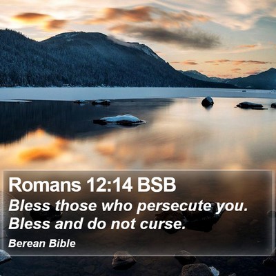Romans 12:14 BSB Bible Verse Image
