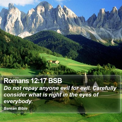 Romans 12:17 BSB Bible Verse Image