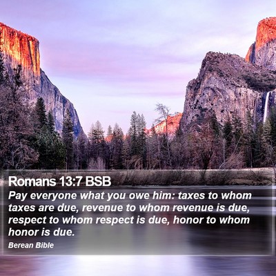 Romans 13:7 BSB Bible Verse Image