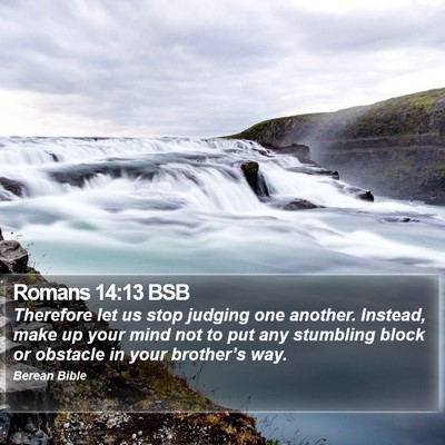 Romans 14:13 BSB Bible Verse Image
