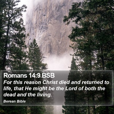 Romans 14:9 BSB Bible Verse Image