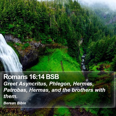 Romans 16:14 BSB Bible Verse Image