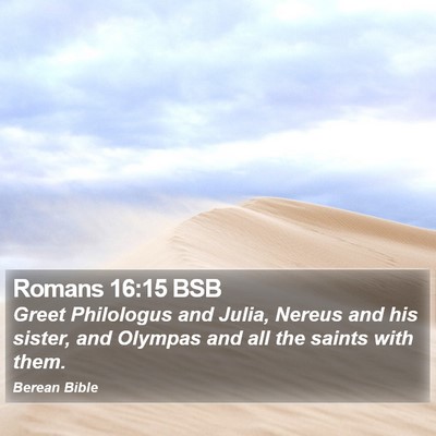 Romans 16:15 BSB Bible Verse Image
