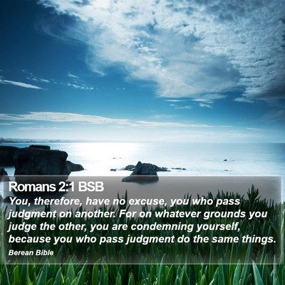 Romans 2:1 BSB Bible Verse Image