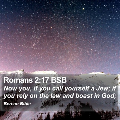 Romans 2:17 BSB Bible Verse Image