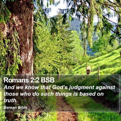 Romans 2:2 BSB Bible Verse Image