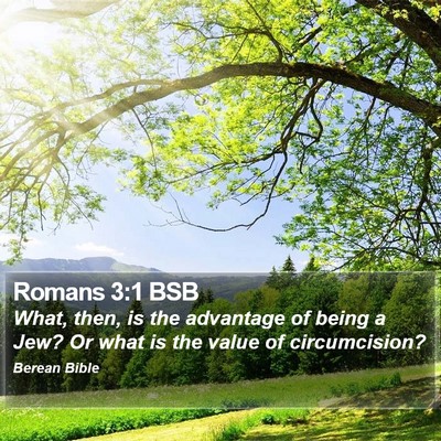 Romans 3:1 BSB Bible Verse Image