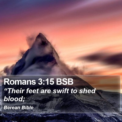 Romans 3:15 BSB Bible Verse Image