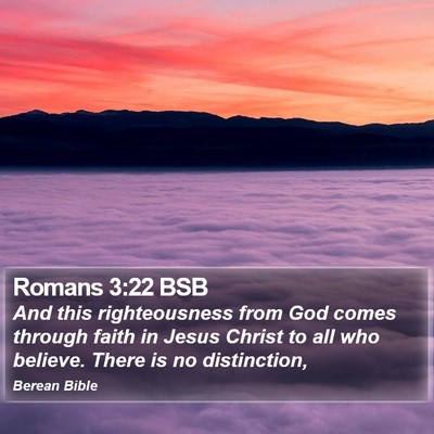 Romans 3:22 BSB Bible Verse Image