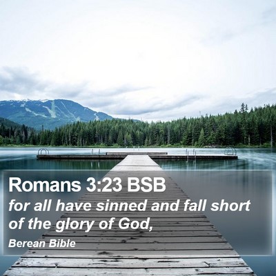 Romans 3:23 BSB Bible Verse Image