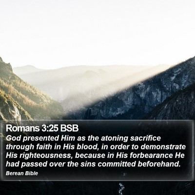 Romans 3:25 BSB Bible Verse Image