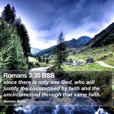 Romans 3:30 BSB Bible Verse Image