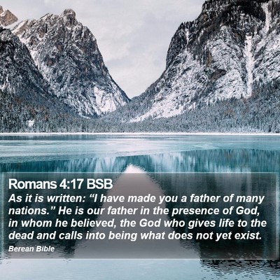 Romans 4:17 BSB Bible Verse Image