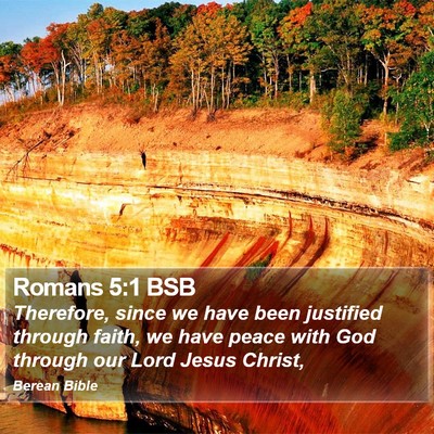Romans 5:1 BSB Bible Verse Image