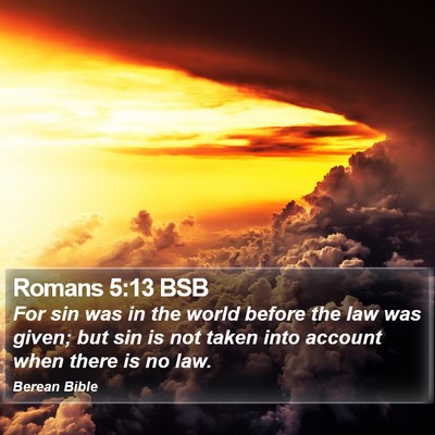 Romans 5:13 BSB Bible Verse Image